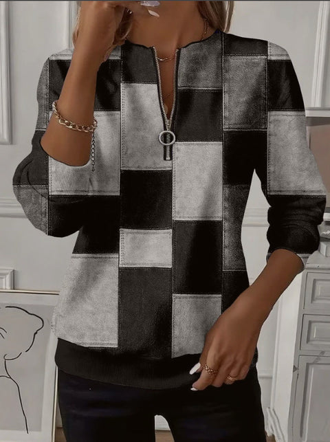 Printed shoulder sleeves long sleeves womanizer m302028