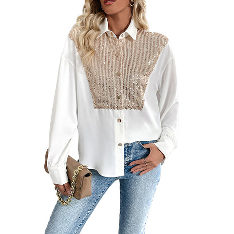 Chemise à paillettes pour femme m300829 