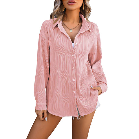 Chemise ample à texture ondulée pour femme m300962 