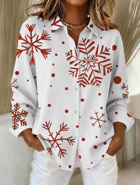 Chemise à revers créative à manches longues et rayures rétro pour femmes m302197
