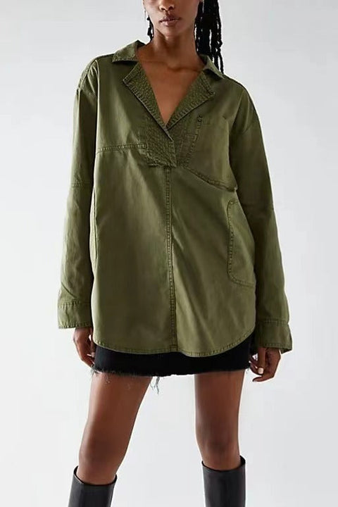 Veste manches longues col en V mode décontracté m302205