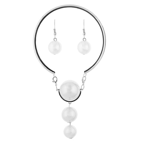 Collier avec pendentif en perles surdimensionnées, style européen et américain, m3331193 
