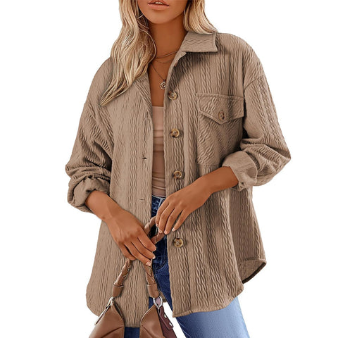 Chemise polyvalente à revers, manches longues, doublure m300555 
