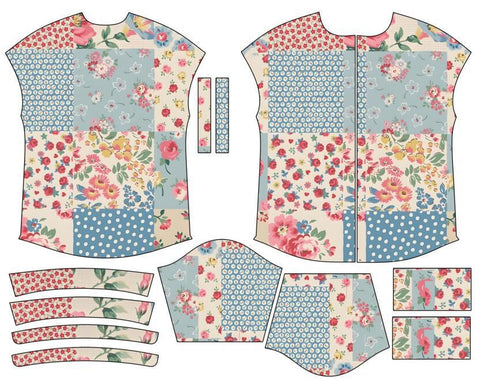 Motif floral 3D à manches longues et manches courtes m301217 