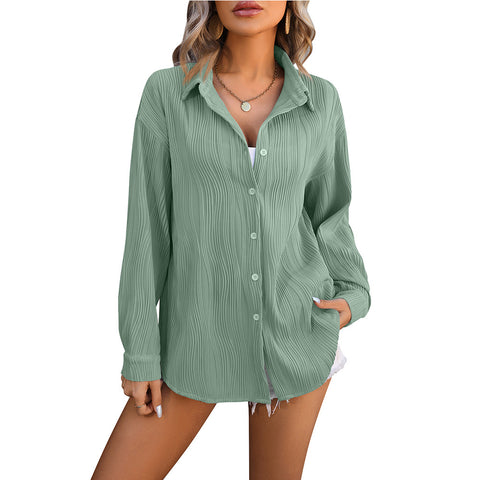 Chemise ample à texture ondulée pour femme m300962 