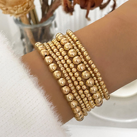 Ensemble de bracelets en perles de verre faits main Joker, bijoux élastiques pour la main m3330778