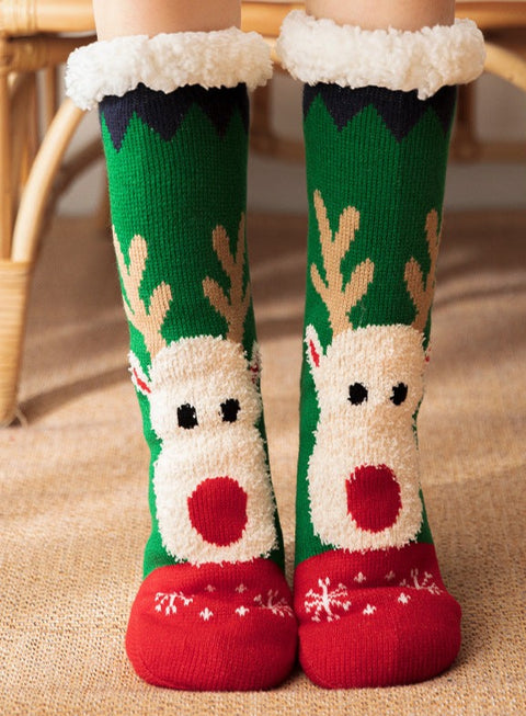 Chaussettes de sol de Noël, chaussettes de tapis pour la maison, chaussettes antidérapantes