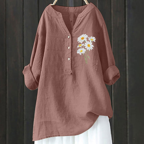 Autumn new long-sleeved comfortable printed fashion versatile shirt m301739