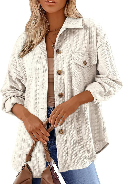 Chemise polyvalente à revers, manches longues, doublure m300555 