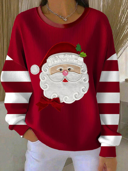 Loose outer wear lazy wind snowflake Christmas tree mix and match casual commuter sweater m302516