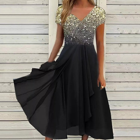 Robe patchwork en mousseline pour femme m300039 