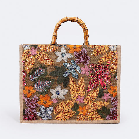 Sac fourre-tout à paillettes, sac à main tissé, sens du luxe pour femme m3331196 