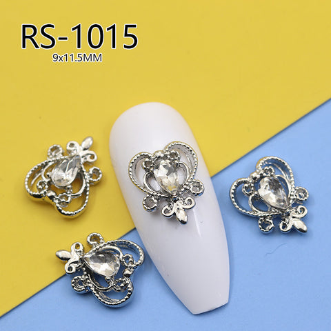 Bijoux d'ongles creux style baroque vintage, motif zircon, modèle m3331220