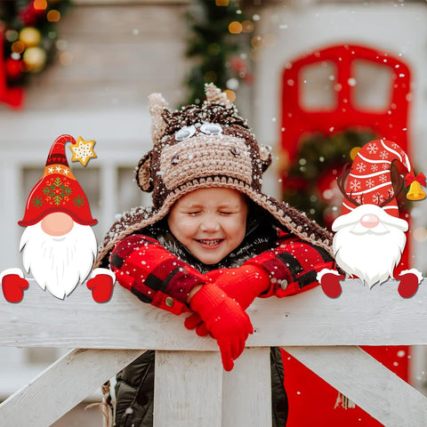 Décoration de clôture peeper nain de Noël m3331000
