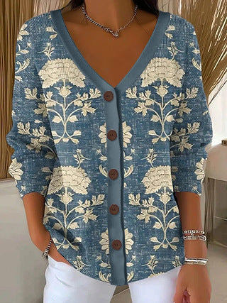 3D Digital Printed Women's Shoulder Cardigan Sweater FF303400 05