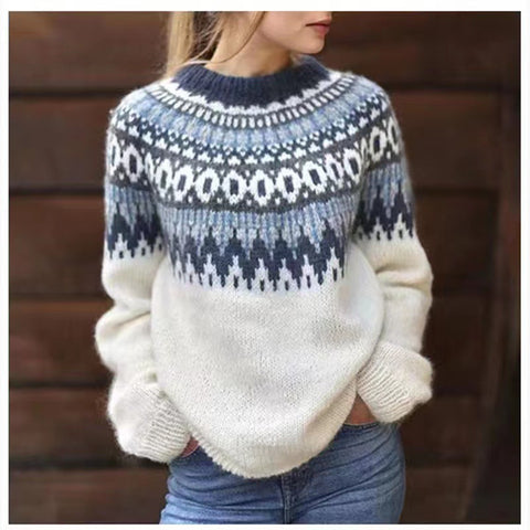 Pull acrylique épais aiguille épaissie pull jacquard m300563 
