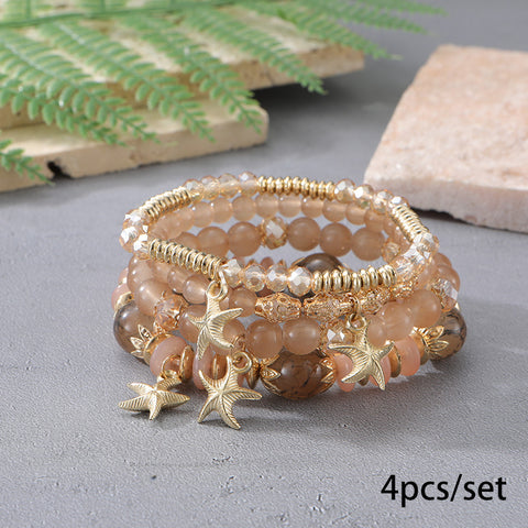 Neues böhmisches Armband, kreatives Quasten-Mehrschicht-Perlenarmband m3331286