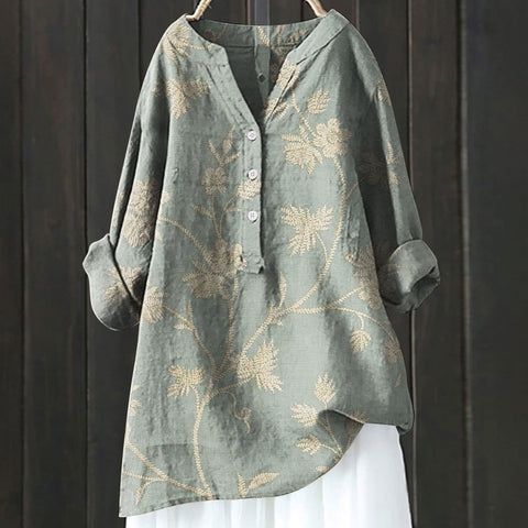 Autumn new long-sleeved comfortable printed fashion versatile shirt m301739