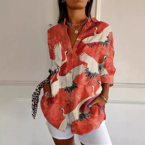 Chemise à sept manches, imprimé animal 3D, m301214 