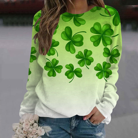 Pull col rond imprimé manches longues femme m300913 