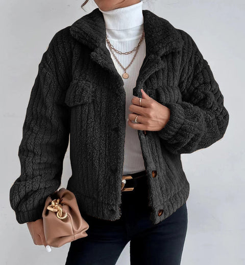 Veste polaire épaisse et confortable pour femme, vêtement décontracté, en peluche, m300354 