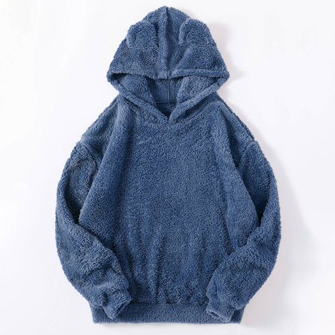 Neuer flauschiger Thermopullover mit Hasenohren und Kapuze m300439 