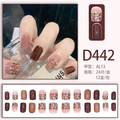 Manucure vent tempérament élégant et frais glace strass transparent amovible portable ongle m5010688