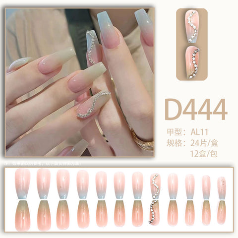 Manucure vent tempérament élégant et frais glace strass transparent amovible portable ongle m5010688