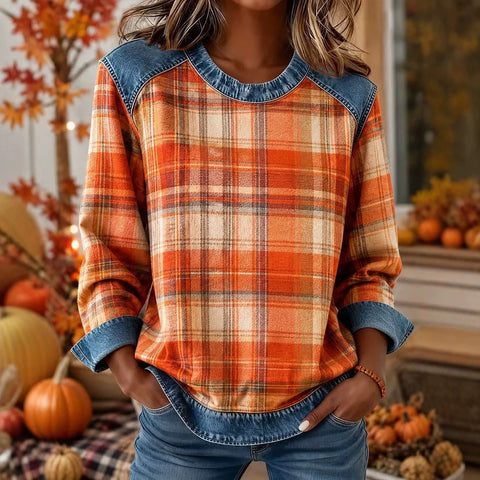 Casual Crew Neck Duck Pattern Sweater FF303438 01