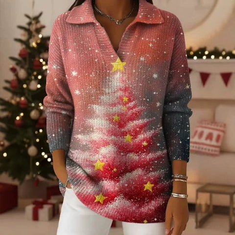 Polo neck sweater loose and thin long sleeve pullover FF303431 02