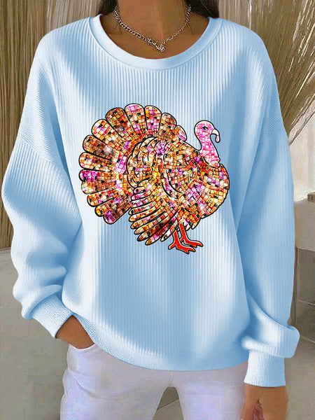 Loose outer wear lazy wind snowflake Christmas tree mix and match casual commuter sweater m302516