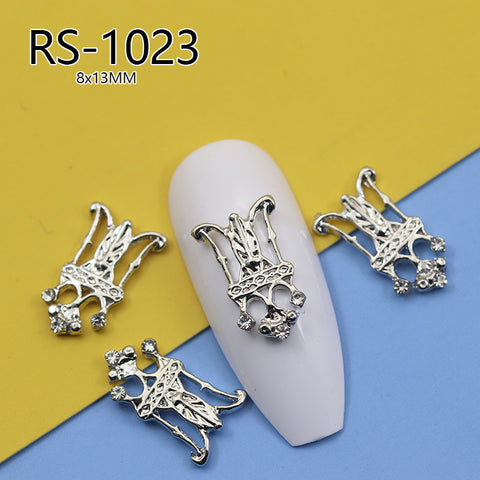 Bijoux d'ongles creux style baroque vintage, motif zircon, modèle m3331220