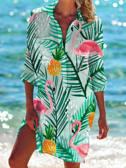 Veste de bikini, maillot de bain, cardigan, chemise de plage imprimée pour femme, m301274 