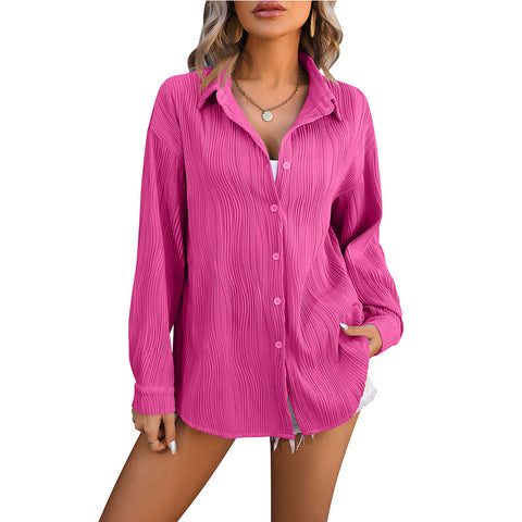 Chemise ample à texture ondulée pour femme m300962 