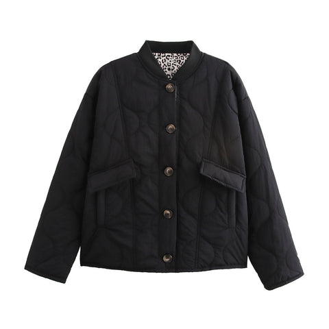 Autumn and winter new street fashion casual quilting cotton-padded jacket m302087