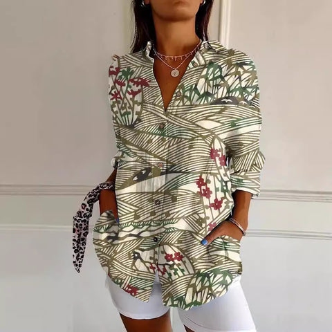 Chemise à sept manches, imprimé animal 3D, m301214 