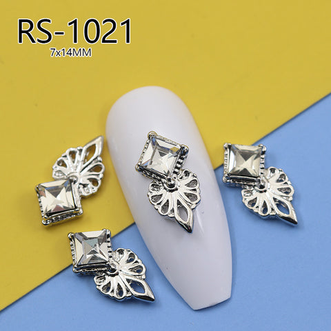 Bijoux d'ongles creux style baroque vintage, motif zircon, modèle m3331220