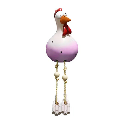 Ornements en résine de clôture de souffle de printemps de poulet à longues pattes m3330987 