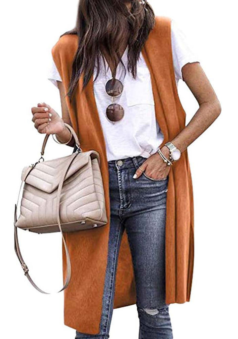 Cardigan tendance mi-long sans manches pour femme M300300 