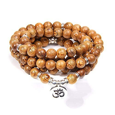 Bracelet Amazon 8 mm avec pendentif œil de Bouddha 108 lotus m3331231