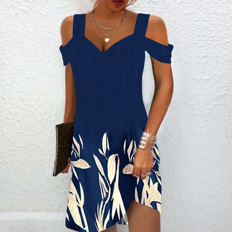 Combinaison moulante imprimée sexy à col en V et manches dénudées pour femme M300030 