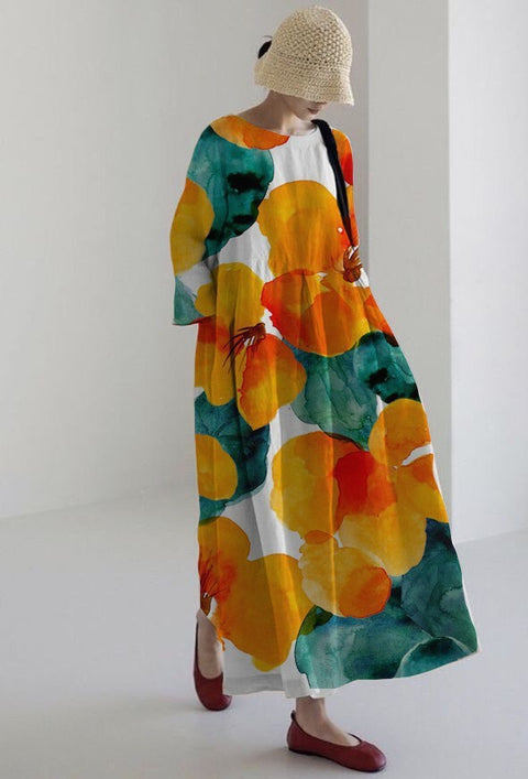 Robe pendulaire en coton imitation 3D pour femme, modèle artisanal, m301038