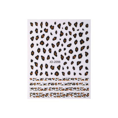 Sticker nail art imprimé léopard personnalisé tendance graffiti avec sticker adhésif pour ongles m3331202