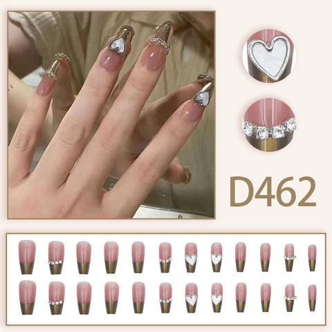 Manucure vent tempérament élégant et frais glace strass transparent amovible portable ongle m5010688