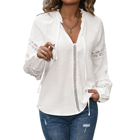 Chemise jacquard à manches longues pour femme, nouvelle collection automne, M300848 