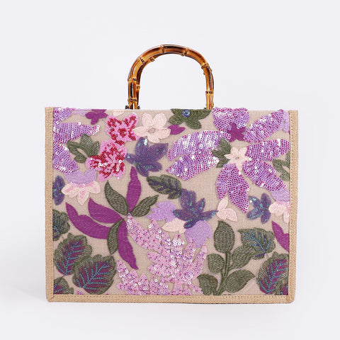 Sac fourre-tout à paillettes, sac à main tissé, sens du luxe pour femme m3331196 