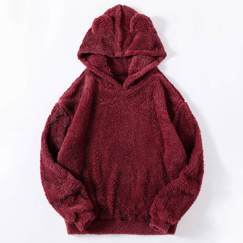 Neuer flauschiger Thermopullover mit Hasenohren und Kapuze m300439 