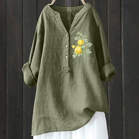 Autumn new long-sleeved comfortable printed fashion versatile shirt m301739