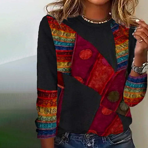 Creative flower 3D digital printing casual trend crew neck T-shirt m302222