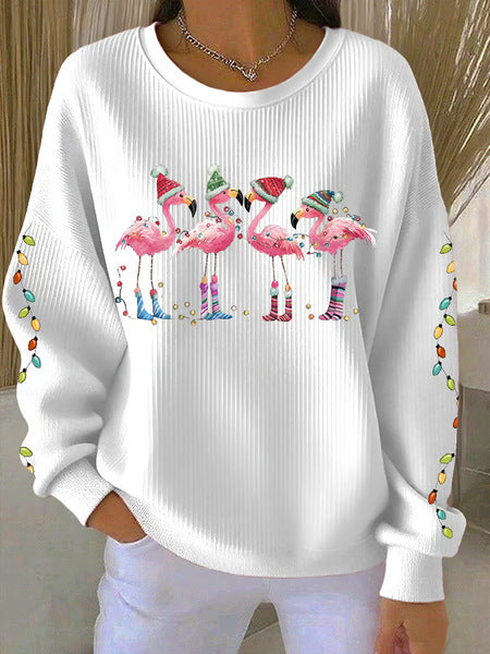 Loose outer wear lazy wind snowflake Christmas tree mix and match casual commuter sweater m302516